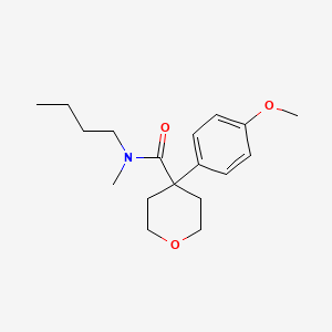 molecular formula C18H27NO3 B4990869 N-butyl-4-(4-methoxyphenyl)-N-methyltetrahydro-2H-pyran-4-carboxamide 
