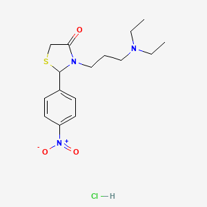 3-[3-(diethylamino)propyl]-2-(4-nitrophenyl)-1,3-thiazolidin-4-one hydrochloride