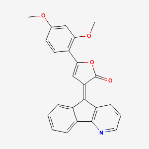molecular formula C24H17NO4 B4990880 5-(2,4-dimethoxyphenyl)-3-(5H-indeno[1,2-b]pyridin-5-ylidene)-2(3H)-furanone 