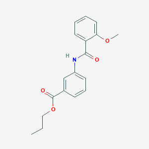 molecular formula C18H19NO4 B4990903 propyl 3-[(2-methoxybenzoyl)amino]benzoate 