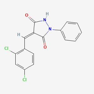 molecular formula C16H10Cl2N2O2 B4990907 4-(2,4-dichlorobenzylidene)-1-phenyl-3,5-pyrazolidinedione 
