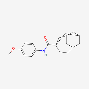 N-(4-methoxyphenyl)tricyclo[4.3.1.1~3,8~]undecane-3-carboxamide