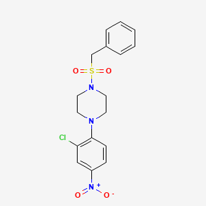 molecular formula C17H18ClN3O4S B4990932 1-(benzylsulfonyl)-4-(2-chloro-4-nitrophenyl)piperazine CAS No. 330633-74-4