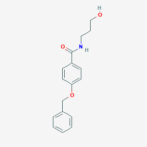molecular formula C17H19NO3 B499094 4-(benzyloxy)-N-(3-hydroxypropyl)benzamide 
