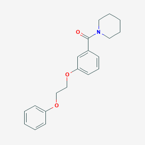 molecular formula C20H23NO3 B499095 1-[3-(2-Phenoxyethoxy)benzoyl]piperidine 