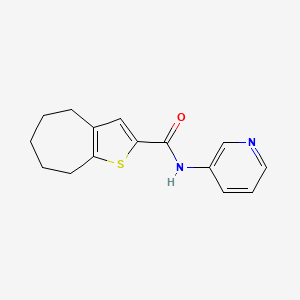 molecular formula C15H16N2OS B4990954 N-(PYRIDIN-3-YL)-4H5H6H7H8H-CYCLOHEPTA[B]THIOPHENE-2-CARBOXAMIDE 