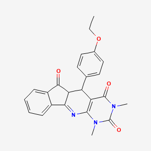 molecular formula C24H21N3O4 B4990961 2-(4-ethoxyphenyl)-5,7-dimethyl-5,7,9-triazatetracyclo[8.7.0.03,8.011,16]heptadeca-3(8),9,11,13,15-pentaene-4,6,17-trione 