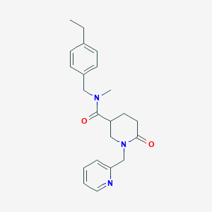 N-(4-ethylbenzyl)-N-methyl-6-oxo-1-(2-pyridinylmethyl)-3-piperidinecarboxamide