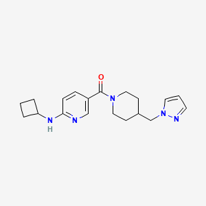 N-cyclobutyl-5-{[4-(1H-pyrazol-1-ylmethyl)-1-piperidinyl]carbonyl}-2-pyridinamine