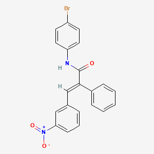 (E)-N-(4-bromophenyl)-3-(3-nitrophenyl)-2-phenylprop-2-enamide