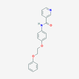 molecular formula C20H18N2O3 B499100 N-[4-(2-phenoxyethoxy)phenyl]nicotinamide 