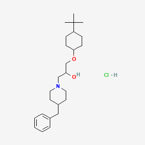 1-(4-Benzylpiperidin-1-yl)-3-(4-tert-butylcyclohexyl)oxypropan-2-ol;hydrochloride