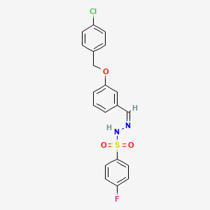 N'-{3-[(4-chlorobenzyl)oxy]benzylidene}-4-fluorobenzenesulfonohydrazide