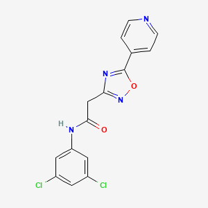 molecular formula C15H10Cl2N4O2 B4991044 N-(3,5-dichlorophenyl)-2-(5-pyridin-4-yl-1,2,4-oxadiazol-3-yl)acetamide 