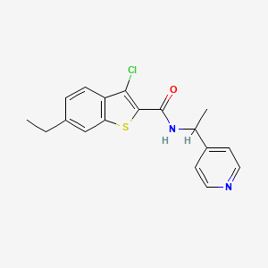 3-chloro-6-ethyl-N-[1-(pyridin-4-yl)ethyl]-1-benzothiophene-2-carboxamide