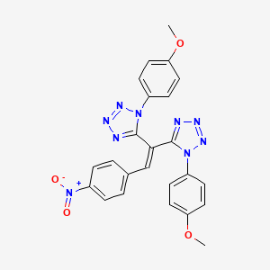 1-(4-Methoxyphenyl)-5-[1-[1-(4-methoxyphenyl)tetrazol-5-yl]-2-(4-nitrophenyl)ethenyl]tetrazole