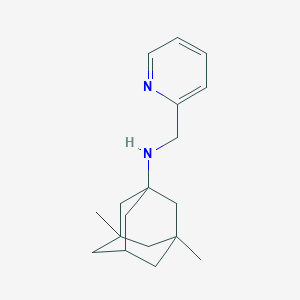 molecular formula C18H26N2 B499108 N-(3,5-dimethyl-1-adamantyl)-N-(2-pyridinylmethyl)amine 