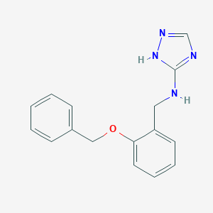 molecular formula C16H16N4O B499109 N-[2-(benzyloxy)benzyl]-4H-1,2,4-triazol-3-amine 