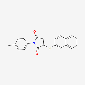 1-(4-Methylphenyl)-3-naphthalen-2-ylsulfanylpyrrolidine-2,5-dione