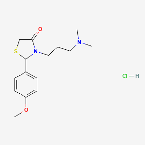 3-[3-(dimethylamino)propyl]-2-(4-methoxyphenyl)-1,3-thiazolidin-4-one hydrochloride