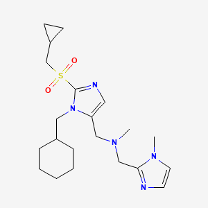 ({1-(cyclohexylmethyl)-2-[(cyclopropylmethyl)sulfonyl]-1H-imidazol-5-yl}methyl)methyl[(1-methyl-1H-imidazol-2-yl)methyl]amine