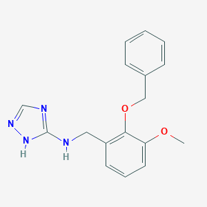 molecular formula C17H18N4O2 B499113 N-[2-(benzyloxy)-3-methoxybenzyl]-4H-1,2,4-triazol-3-amine CAS No. 878713-74-7