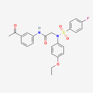 N~1~-(3-acetylphenyl)-N~2~-(4-ethoxyphenyl)-N~2~-[(4-fluorophenyl)sulfonyl]glycinamide