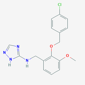 molecular formula C17H17ClN4O2 B499114 N-{2-[(4-chlorobenzyl)oxy]-3-methoxybenzyl}-4H-1,2,4-triazol-3-amine CAS No. 878713-77-0