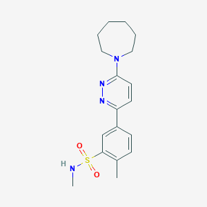 molecular formula C18H24N4O2S B4991153 5-[6-(1-azepanyl)-3-pyridazinyl]-N,2-dimethylbenzenesulfonamide 