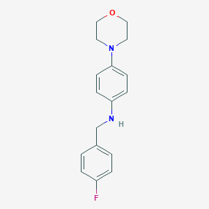 molecular formula C17H19FN2O B499116 N-(4-fluorobenzyl)-4-(morpholin-4-yl)aniline 