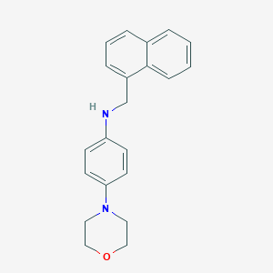 molecular formula C21H22N2O B499117 4-morpholin-4-yl-N-(naphthalen-1-ylmethyl)aniline CAS No. 878713-80-5