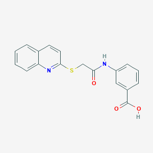 3-[(2-Quinolin-2-ylsulfanylacetyl)amino]benzoic acid