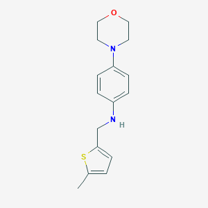 molecular formula C16H20N2OS B499120 (5-Methyl-thiophen-2-ylmethyl)-(4-morpholin-4-yl-phenyl)-amine 