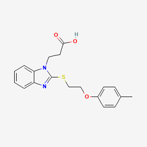 3-(2-{[2-(4-methylphenoxy)ethyl]thio}-1H-benzimidazol-1-yl)propanoic acid