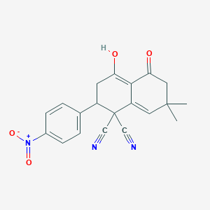 4-hydroxy-7,7-dimethyl-2-(4-nitrophenyl)-5-oxo-3,6-dihydro-2H-naphthalene-1,1-dicarbonitrile