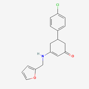 5-(4-chlorophenyl)-3-[(2-furylmethyl)amino]-2-cyclohexen-1-one