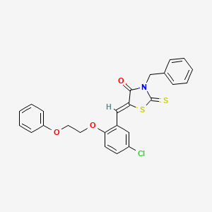 (5Z)-3-benzyl-5-[5-chloro-2-(2-phenoxyethoxy)benzylidene]-2-thioxo-1,3-thiazolidin-4-one