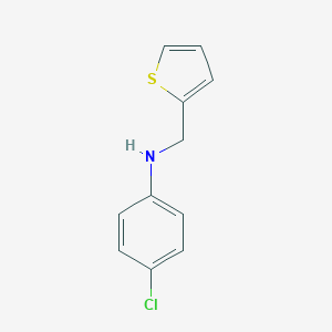 molecular formula C11H10ClNS B499128 4-chloro-N-(thiophen-2-ylmethyl)aniline CAS No. 116055-27-7