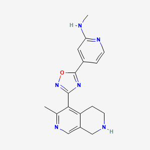 N-methyl-4-[3-(3-methyl-5,6,7,8-tetrahydro-2,7-naphthyridin-4-yl)-1,2,4-oxadiazol-5-yl]pyridin-2-amine