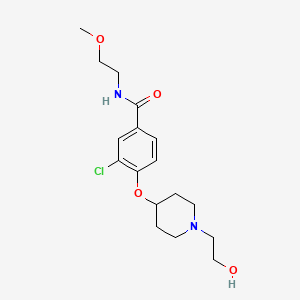 3-chloro-4-{[1-(2-hydroxyethyl)-4-piperidinyl]oxy}-N-(2-methoxyethyl)benzamide