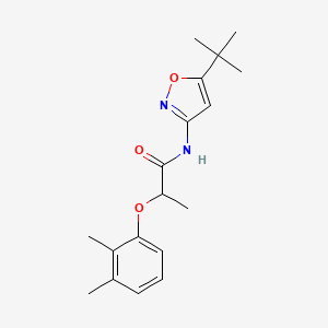 molecular formula C18H24N2O3 B4991359 N-(5-tert-butyl-1,2-oxazol-3-yl)-2-(2,3-dimethylphenoxy)propanamide 