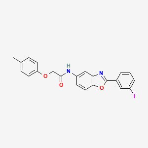 N-[2-(3-iodophenyl)-1,3-benzoxazol-5-yl]-2-(4-methylphenoxy)acetamide