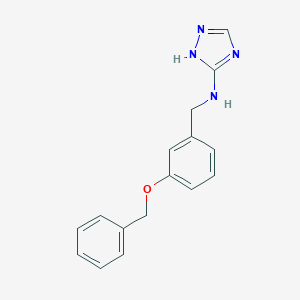 molecular formula C16H16N4O B499139 N-[3-(benzyloxy)benzyl]-1H-1,2,4-triazol-3-amine 