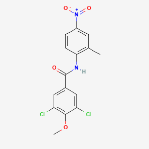 molecular formula C15H12Cl2N2O4 B4991398 3,5-dichloro-4-methoxy-N-(2-methyl-4-nitrophenyl)benzamide 