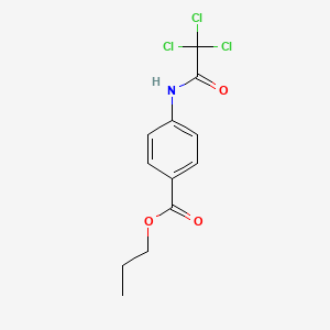 molecular formula C12H12Cl3NO3 B4991407 propyl 4-[(trichloroacetyl)amino]benzoate 