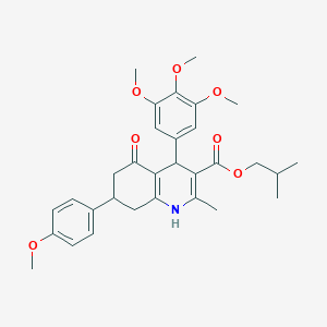 molecular formula C31H37NO7 B4991414 2-Methylpropyl 7-(4-methoxyphenyl)-2-methyl-5-oxo-4-(3,4,5-trimethoxyphenyl)-1,4,5,6,7,8-hexahydroquinoline-3-carboxylate 