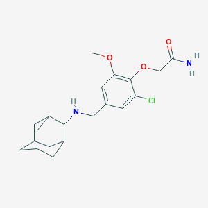 2-{4-[(2-Adamantylamino)methyl]-2-chloro-6-methoxyphenoxy}acetamide