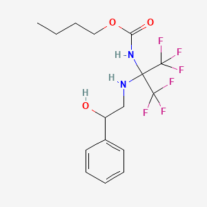 molecular formula C16H20F6N2O3 B4991424 butyl [2,2,2-trifluoro-1-[(2-hydroxy-2-phenylethyl)amino]-1-(trifluoromethyl)ethyl]carbamate 