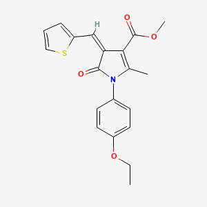 methyl (4Z)-1-(4-ethoxyphenyl)-2-methyl-5-oxo-4-(thiophen-2-ylmethylidene)-4,5-dihydro-1H-pyrrole-3-carboxylate