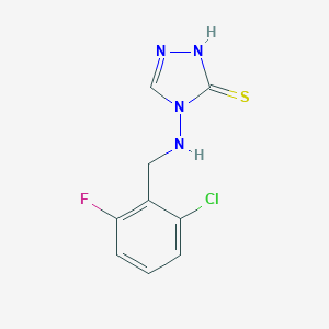 molecular formula C9H8ClFN4S B499145 4-[(2-chloro-6-fluorobenzyl)amino]-4H-1,2,4-triazole-3-thiol CAS No. 665013-46-7